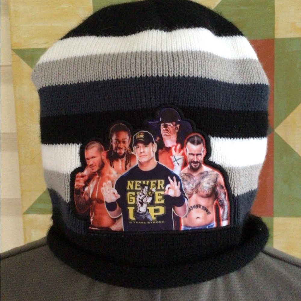 Wrestling themed beanie/toboggan boys.